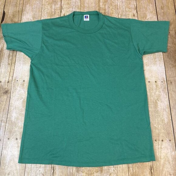 Single Stitch Russell Athletic T Shirt Large 50/50 Vintage Blank Made In USA - Picture 6 of 11